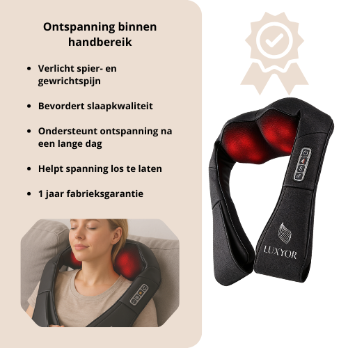 Luxyor - Shiatsu-Massagekissen - Kabellos