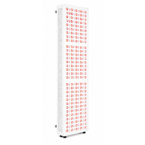 Lumi 700 Ganzkörperpanel in Weiß in schmaler Seitenansicht mit Lüftungsgitter