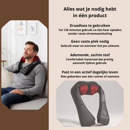 Luxyor - Shiatsu-Massagekissen - Kabellos