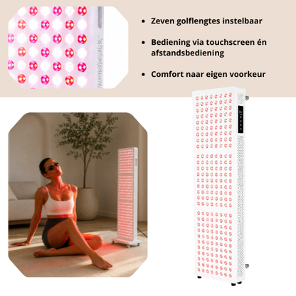 Luxyor Lumi 700 Wit  Full Body Roodlichttherapie Paneel met 7 Golflengtes en Touchscreen (kopie)