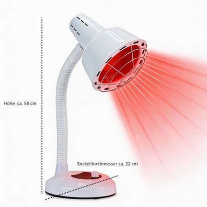 Abmessungen Luxyor Redlight 120 weiß: Höhe ca. 58 cm, Sockeldurchmesser ca. 22 cm