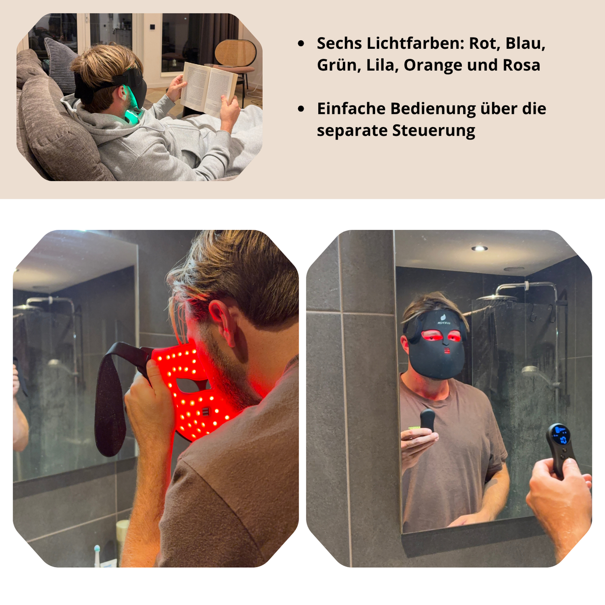 Luxyor RedLight Maske: sechs Lichtfarben und separate Steuerung